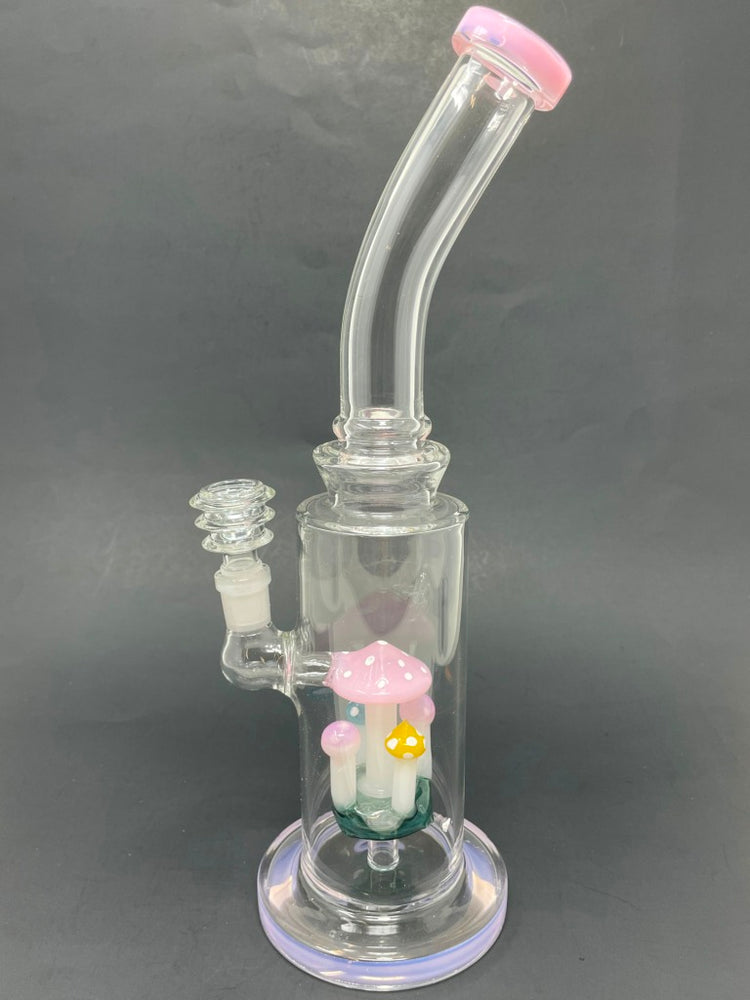 12" Pink mushroom Bong