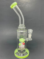 12" Lime Green Mushroom Bong