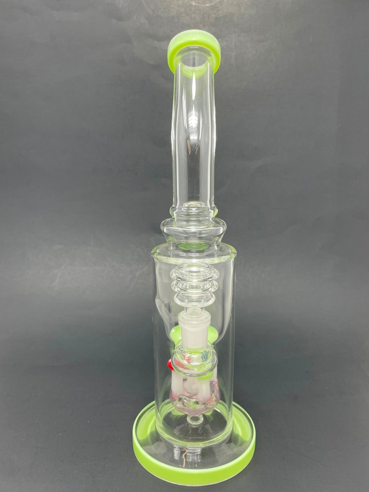 12" Lime Green Mushroom Bong
