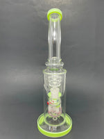 12" Lime Green Mushroom Bong