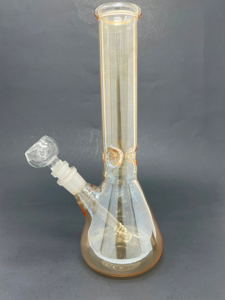 10" Gold Iridescent Beaker Bong