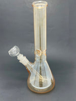 10" Gold Iridescent Beaker Bong