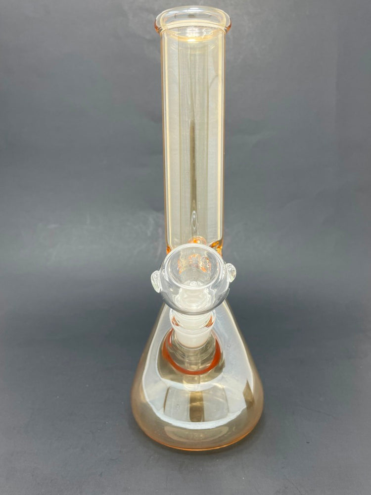 10" Gold Iridescent Beaker Bong