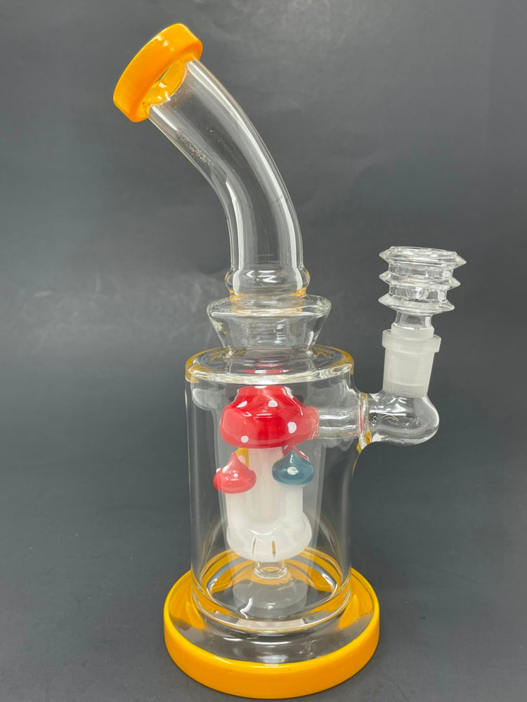 8.5" Yellow Mushroom Bong