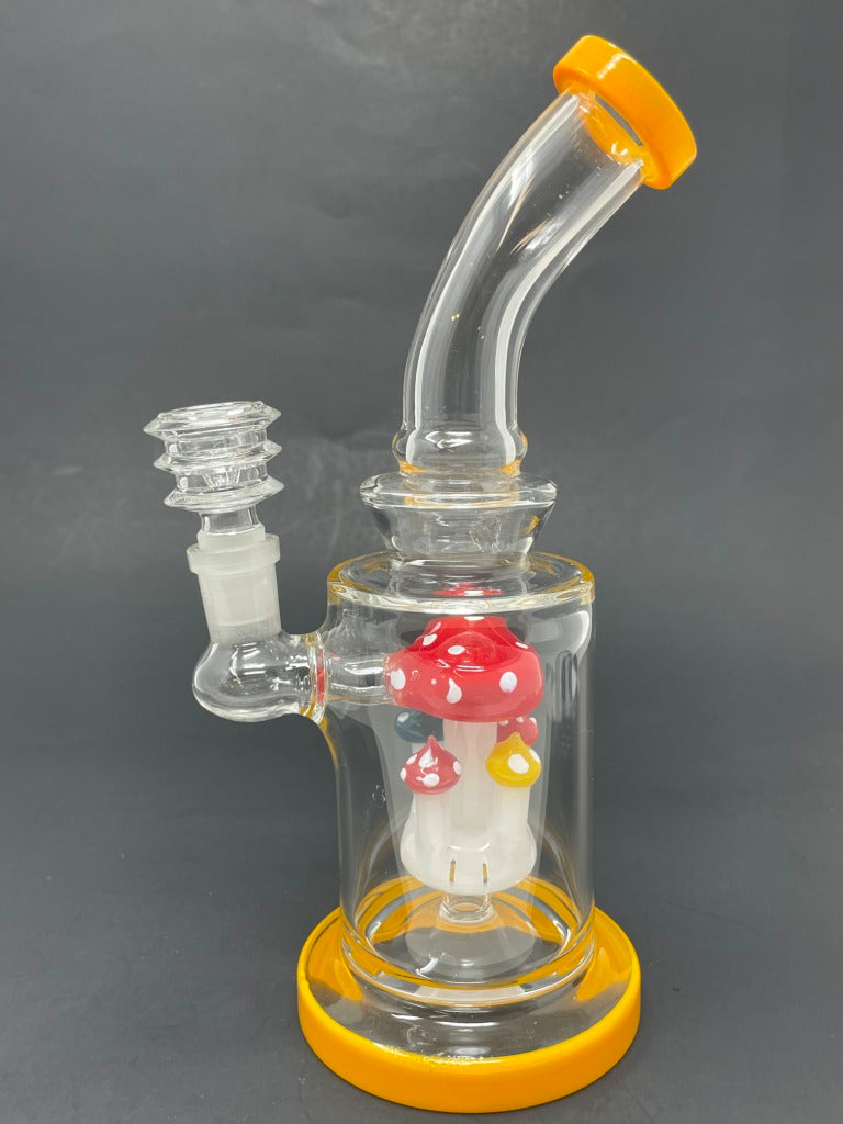 8.5" Yellow Mushroom Bong