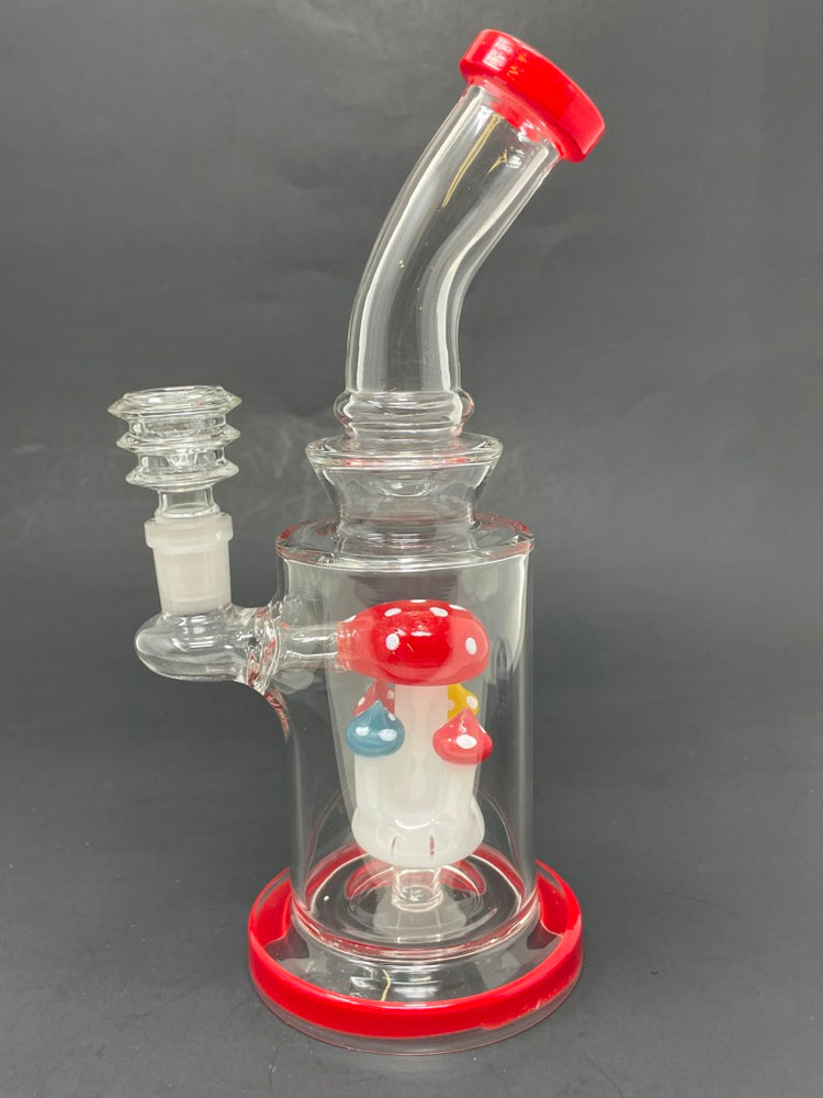 8.5" Red Mushroom Bong