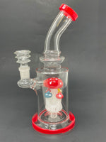 8.5" Red Mushroom Bong
