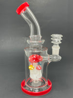 8.5" Red Mushroom Bong