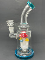 8.5" Blue Mushroom Bong