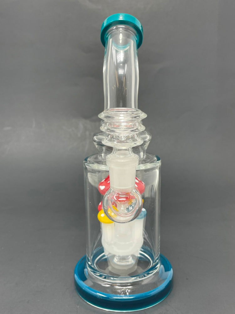 8.5" Blue Mushroom Bong