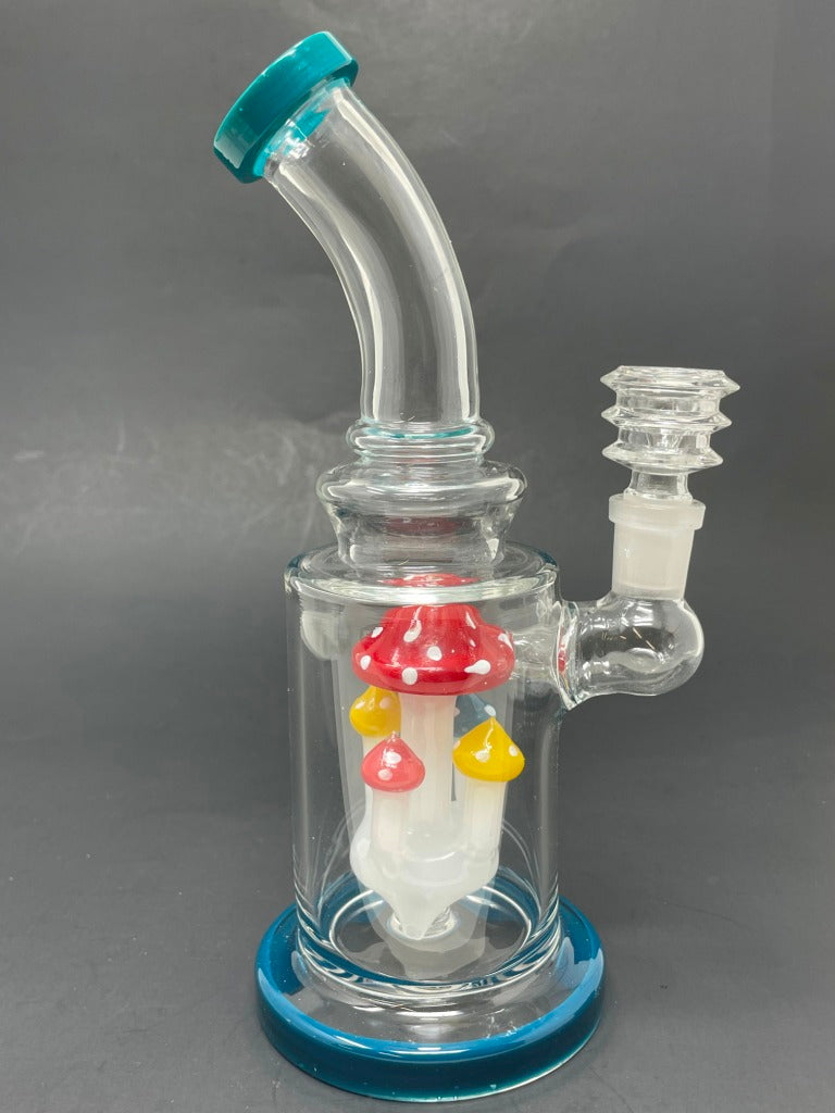8.5" Blue Mushroom Bong