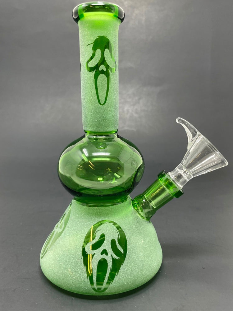 7" Ghost Face Bong (Green)