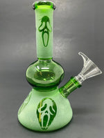 7" Ghost Face Bong (Green)
