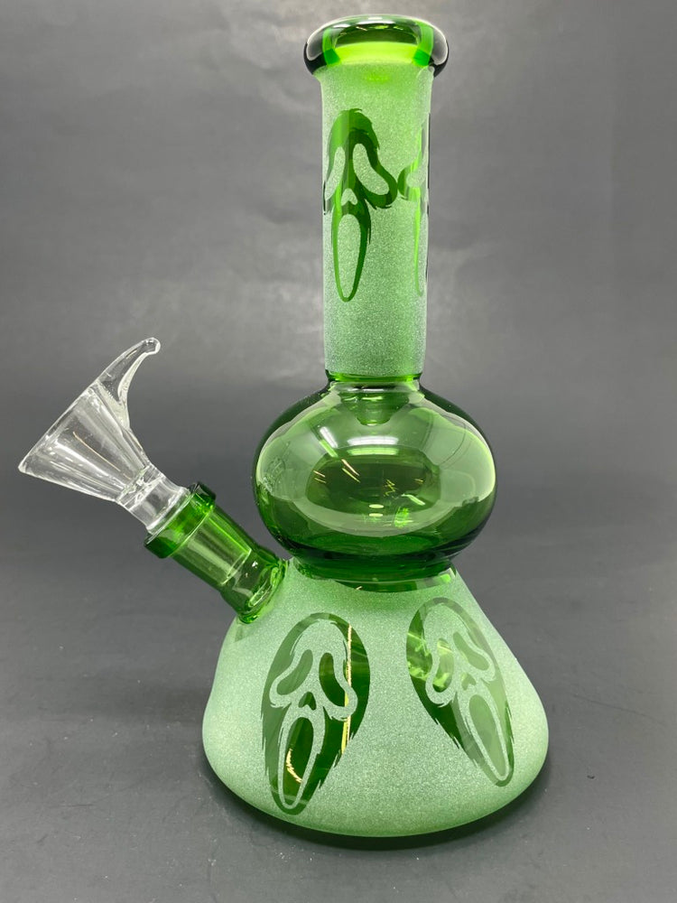 7" Ghost Face Bong (Green)