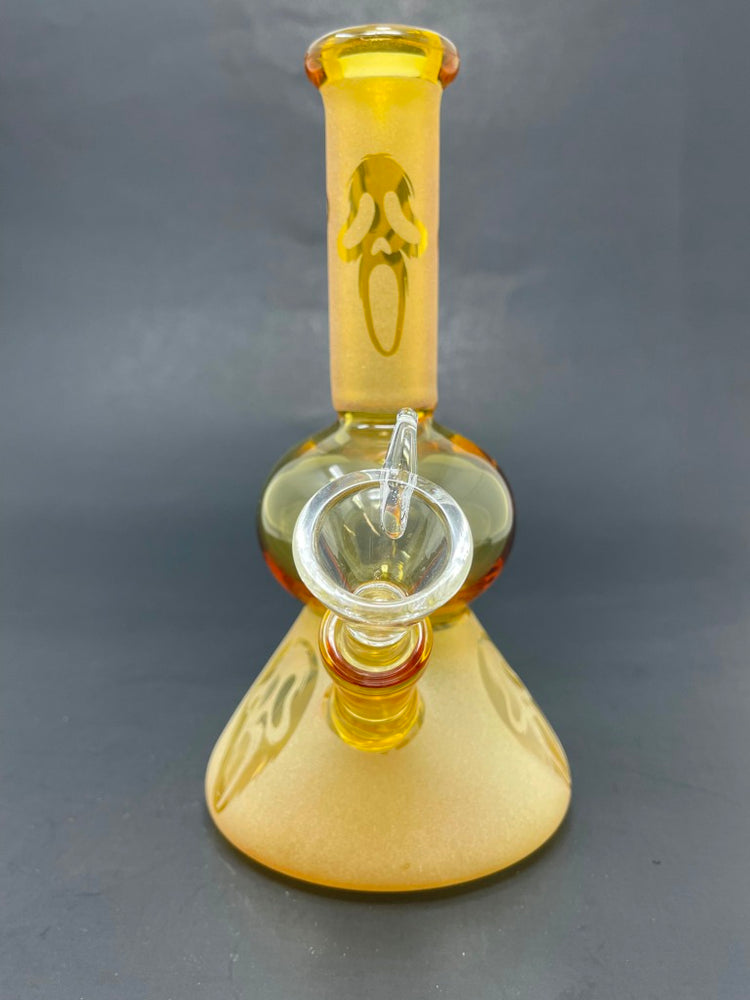 7" Gold Ghost Face Bong