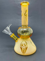 7" Gold Ghost Face Bong