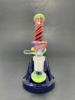 6" Green Spiral Design Bong