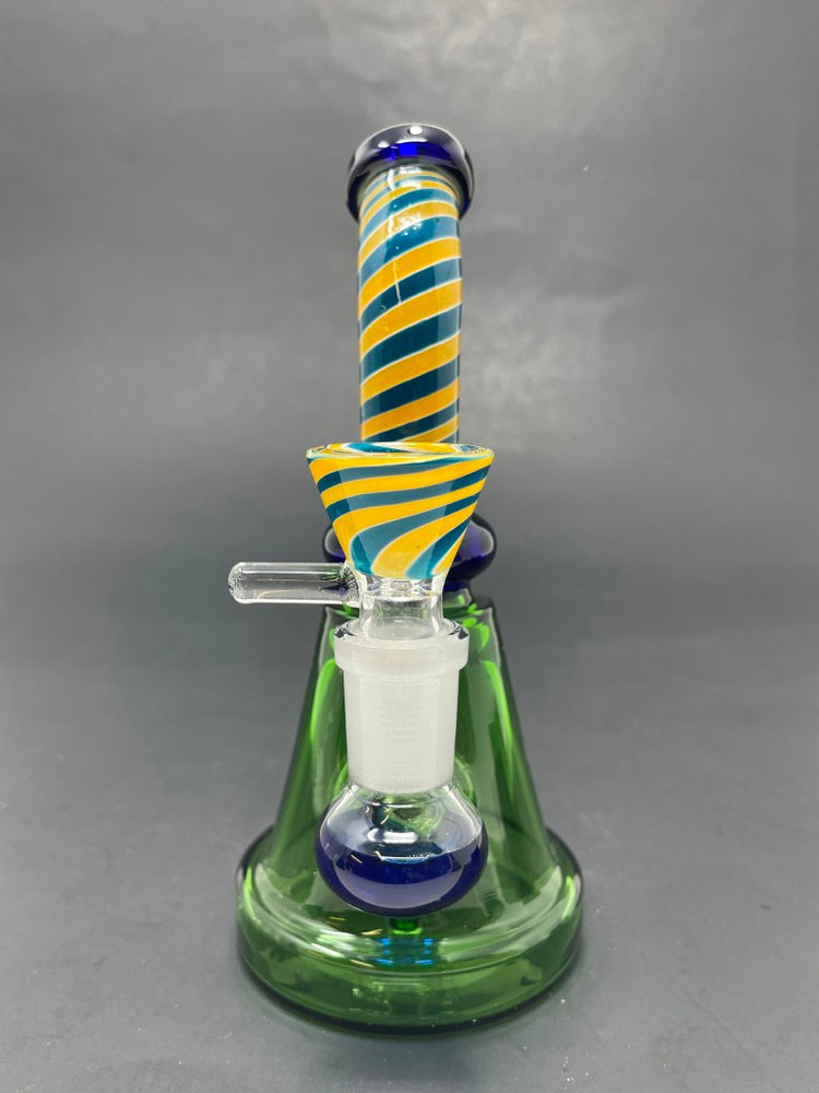 6" Blue Spiral Design Bong