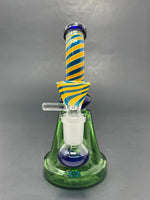 6" Blue Spiral Design Bong