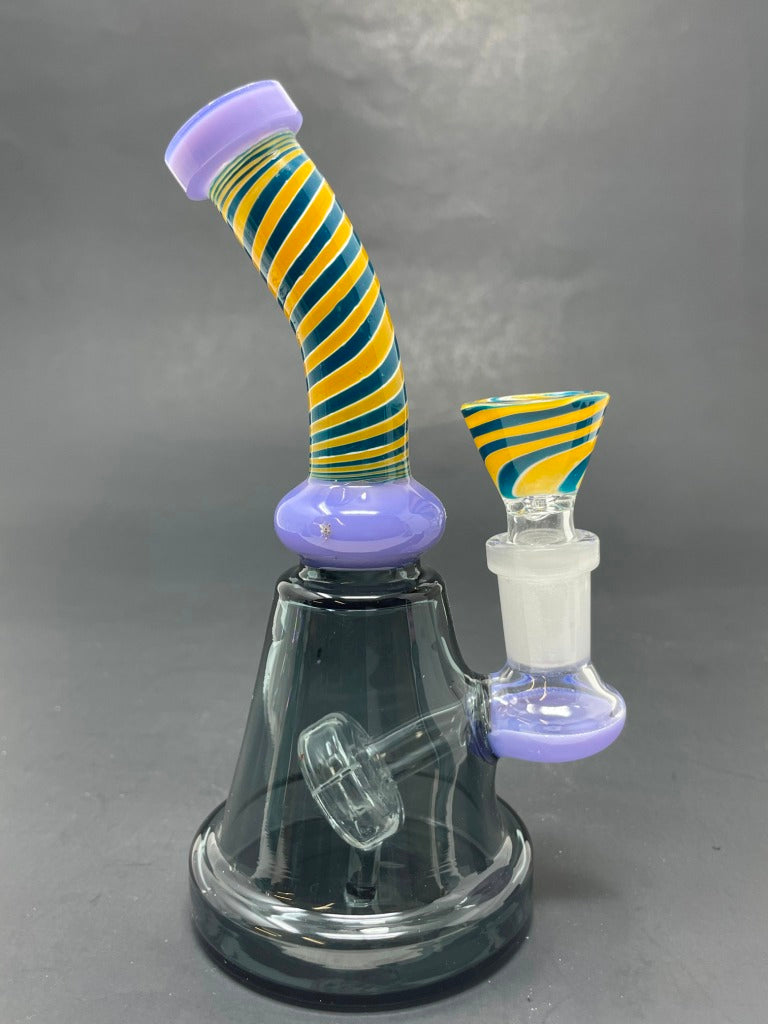 6" Purple Spiral Design Bong