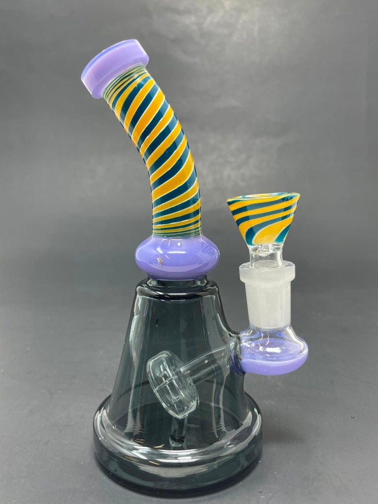 6" Purple Spiral Design Bong