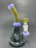 6" Purple Spiral Design Bong