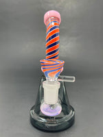 6" Pink Spiral Design Bong