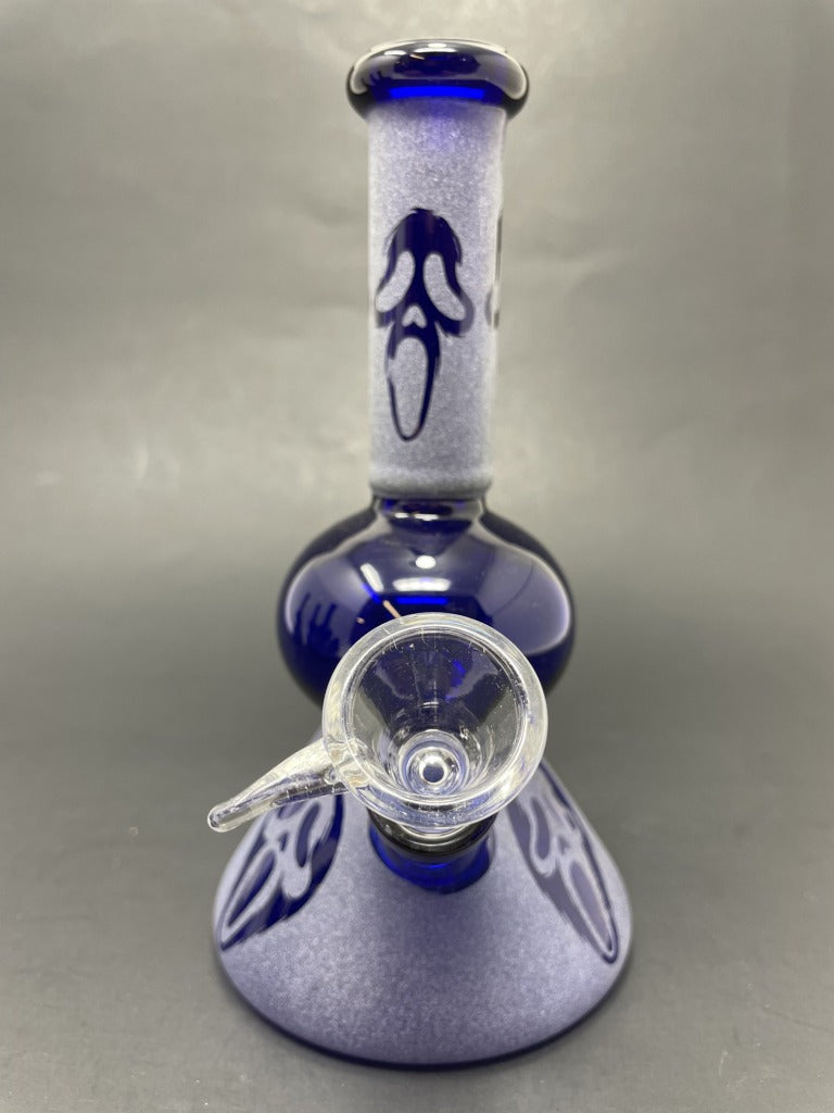 7" Blue Ghost Face Bong