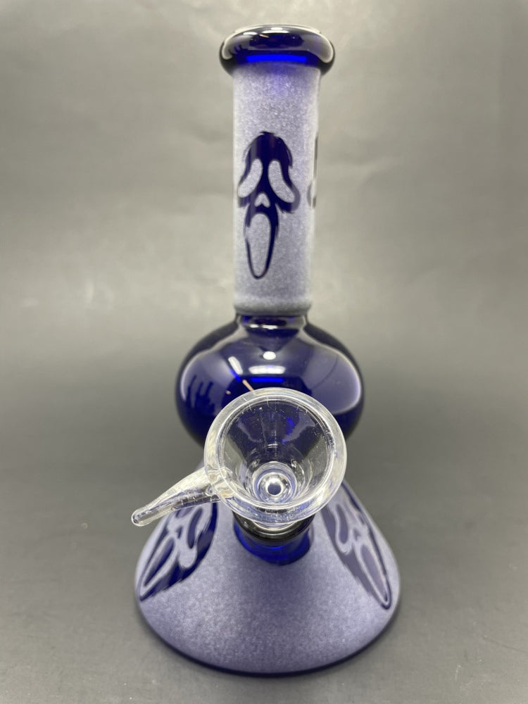 7" Blue Ghost Face Bong