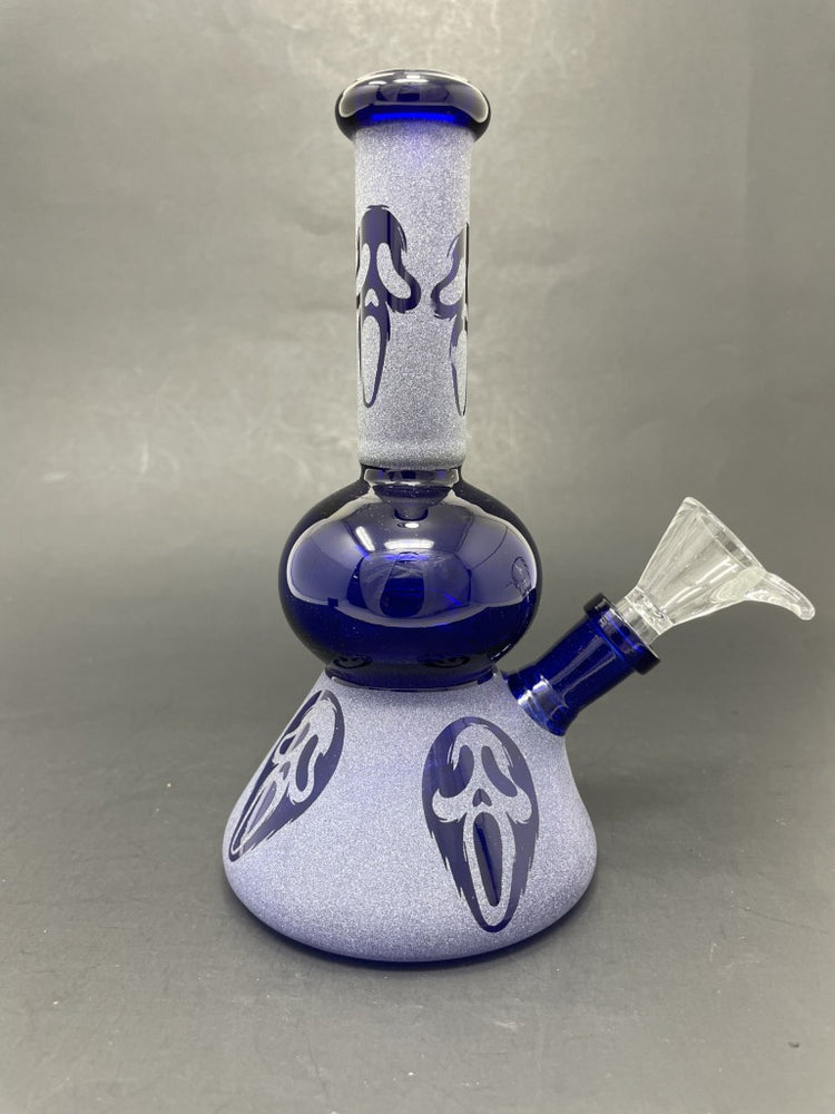 7" Blue Ghost Face Bong