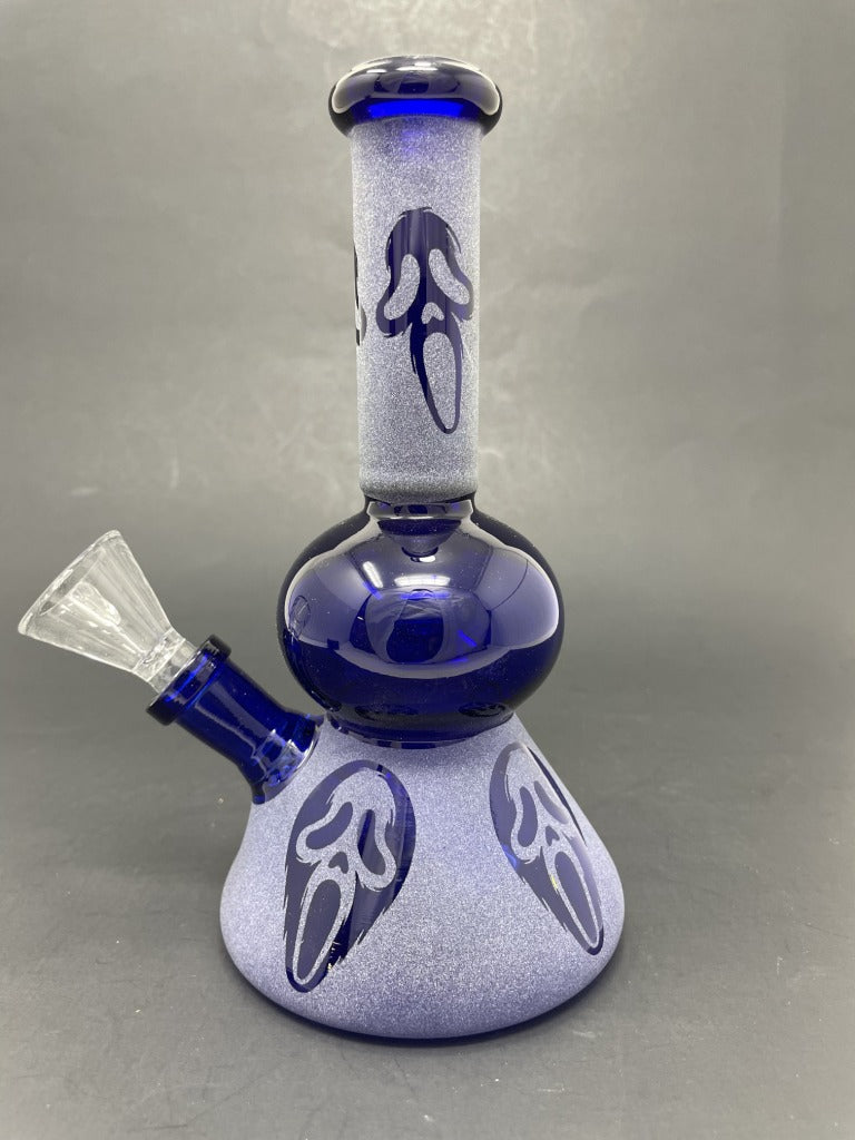 7" Blue Ghost Face Bong