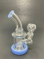 5.5" Milky Blue Mini Single Percolator Shower Bend