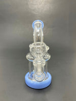 5.5" Milky Blue Mini Single Percolator Shower Bend