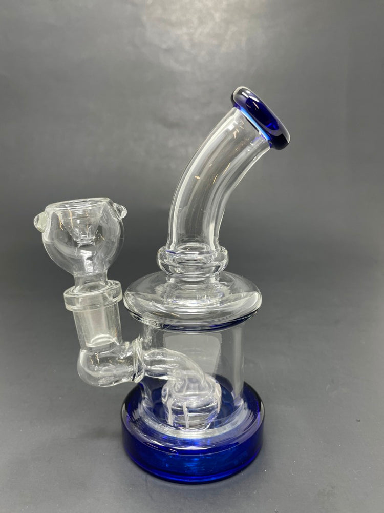 5.5" Blue Mini Single Percolator Shower Bend