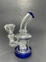 5.5" Blue Mini Single Percolator Shower Bend