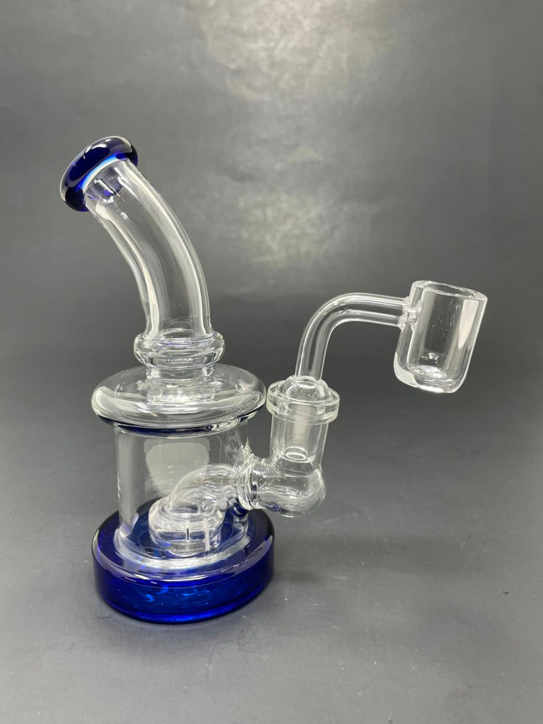 5.5" Mini Blue Shower Bend Dab Rig