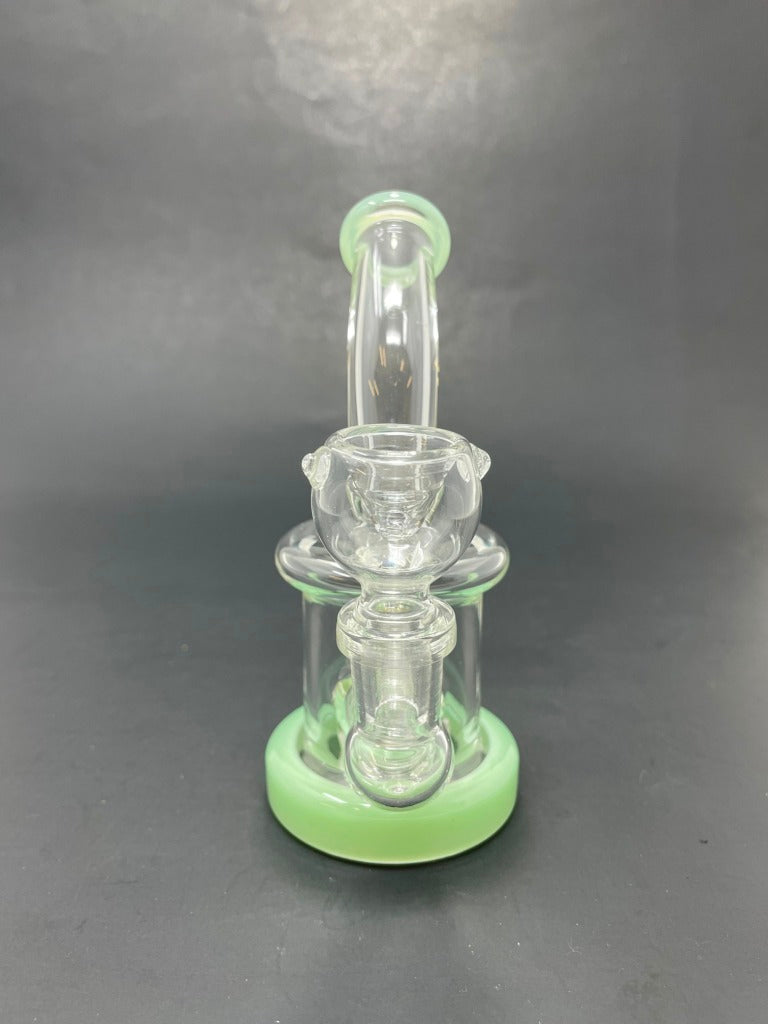 5.5" Milky Green Mini Single Percolator Shower Bend