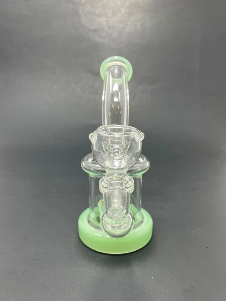 5.5" Milky Green Mini Single Percolator Shower Bend