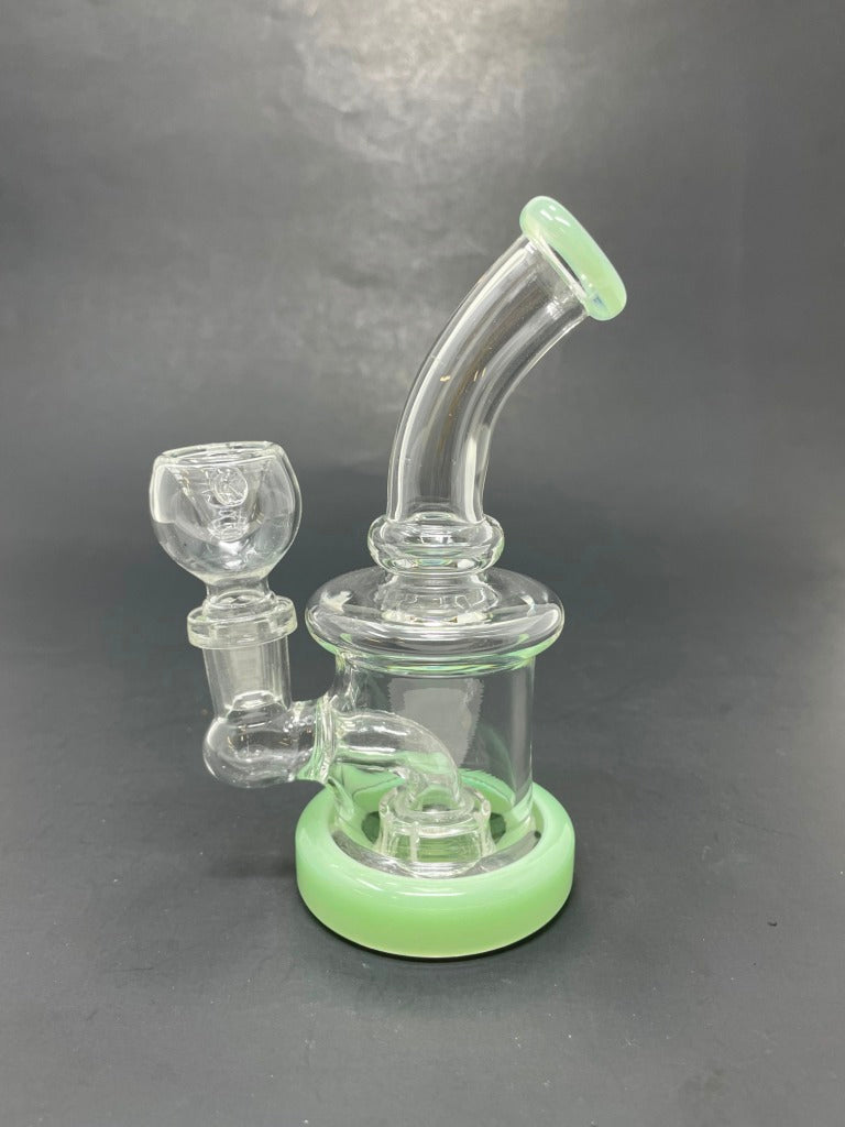 5.5" Milky Green Mini Single Percolator Shower Bend
