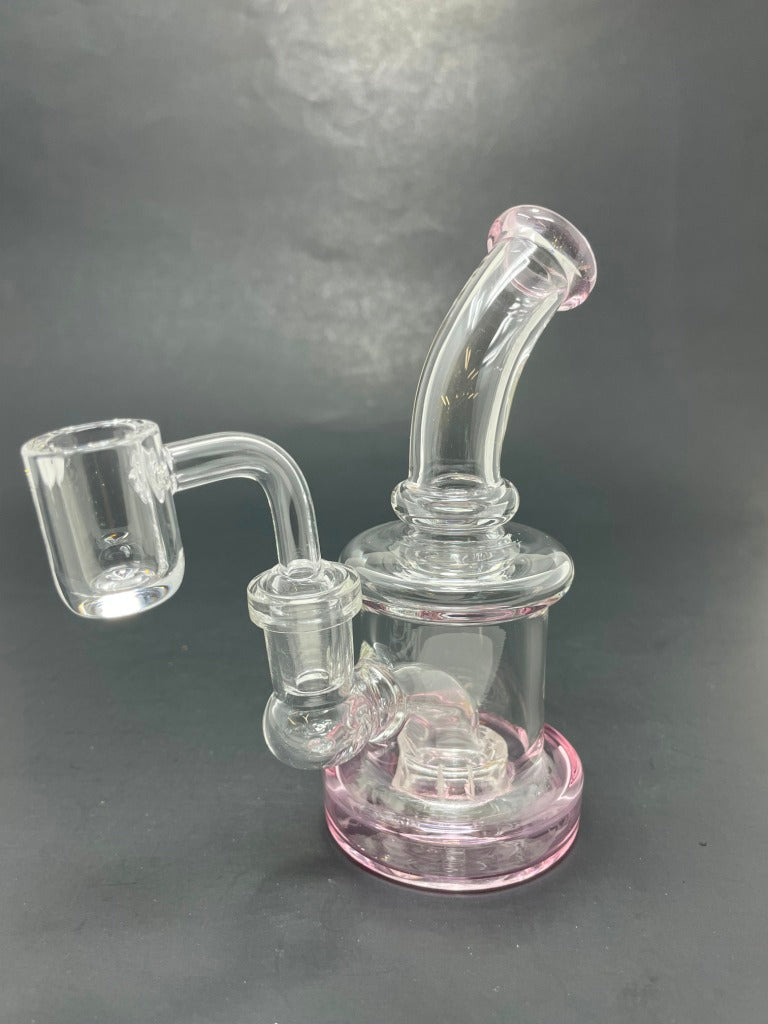 5.5" Mini Pink Shower Bend  Dab Rig