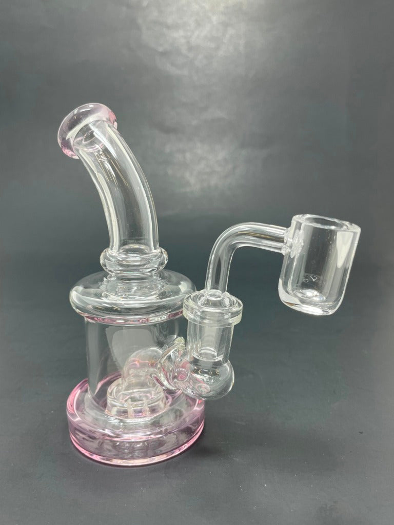 5.5" Mini Pink Shower Bend  Dab Rig