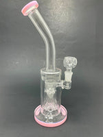 10" Shower Bend Jellyfish Milk Pink Bong