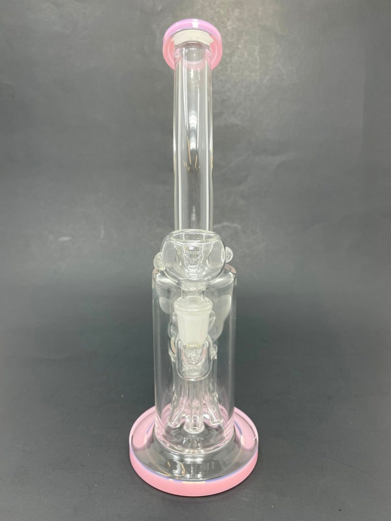 10" Shower Bend Jellyfish Milk Pink Bong