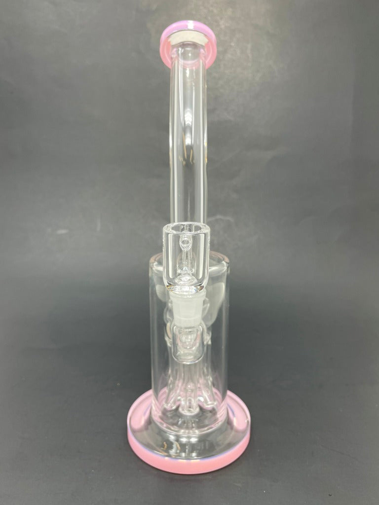 10" Milky Pink Jellyfish Bong Dab Rig