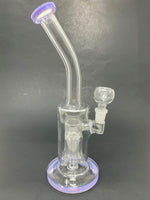 10" Shower Bend Jellyfish Milky Purple Bong