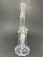 10" Shower Bend Jellyfish Milky Purple Bong