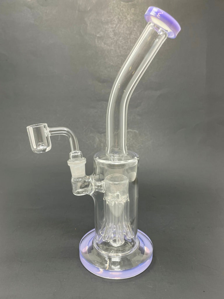 10" Milky Purple Jellyfish Bong Dab Rig