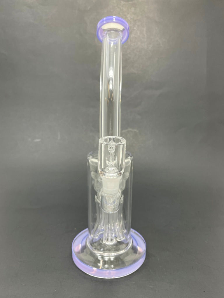 10" Milky Purple Jellyfish Bong Dab Rig