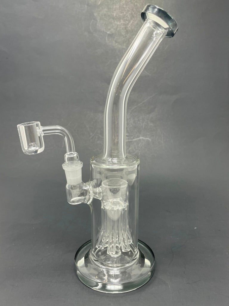 10" Grey Jellyfish Bong Dab Rig