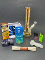 Iridescent Golden Hour Beaker Bong Combo